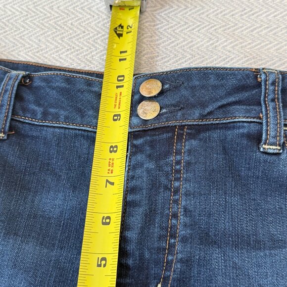 American Eagle Artist Flare Jeans Womens 18 Short Blue Stretch Boho Classic - Picture 11 of 15